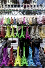 Eiffel Tower statues for sale in gift shop