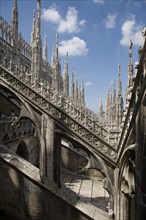 Detail of Milan Cathedral architecture