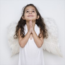 Angel girl praying