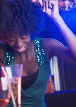 Young woman at a dance club