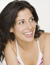 Portrait of Hispanic woman laughing