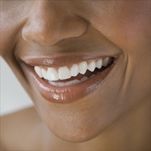 Close up of African woman smiling