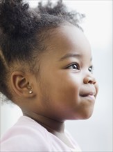 Close up of smiling African American girl