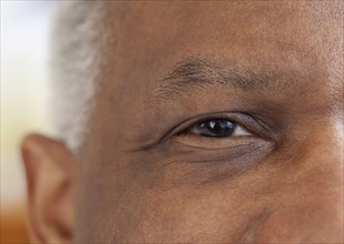 Close up of African man's eye