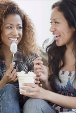 Women eating ice cream