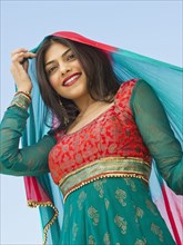 Indian woman in traditional Indian clothing
