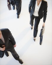 Business people walking together