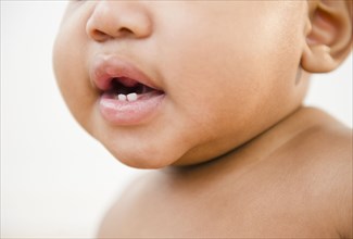 Close up of Black baby's mouth