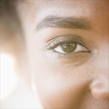 Close up of Black woman's eye