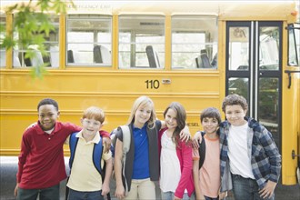 Children waiting for school bus