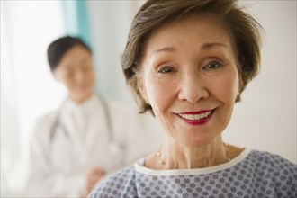 Japanese woman in doctor's office