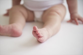 Asian baby girl's feet
