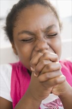 Black girl praying