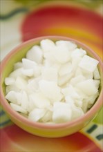 Chopped onion in bowl
