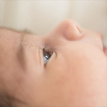 Close up of Hispanic baby's eye