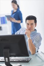 Business people working in office