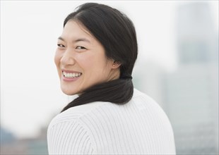 Korean woman smiling