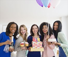 Women celebrating birthday together