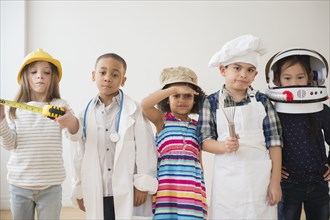 Children playing dress up together