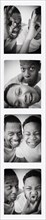 Father and son smiling in photo booth picture