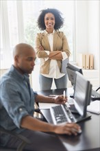 Business people working in office