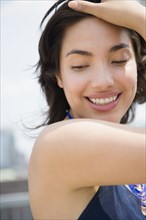 Hispanic woman smiling