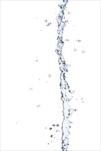 Water splashing on white background