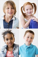 Portraits of smiling children