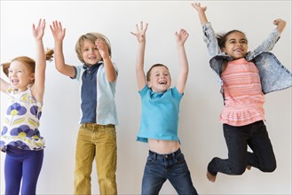 Children jumping for joy