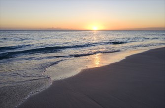 Sunset on ocean beach