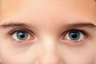 Close-up of boys (10-11) eyes