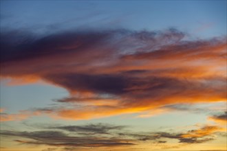 Clouds on sky at sunset