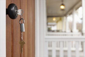 Key in front door
