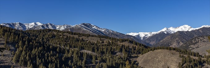 Panoramic view of snowcapped mountains