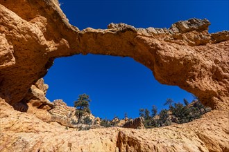 Natural sandstone arch formation