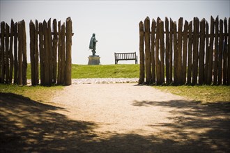 Jamestown, Historical statue in public park