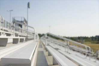Bleachers at high school sports field