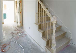 House interior during renovation