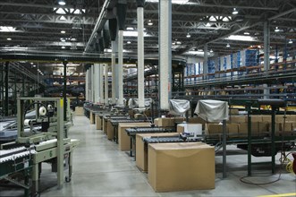 Workstations in distribution warehouse