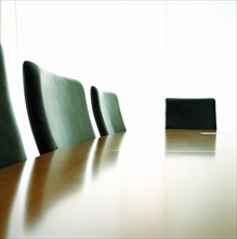 Empty boardroom table