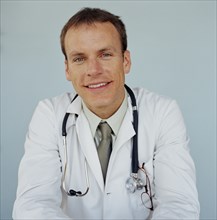 Portrait of male doctor with stethoscope