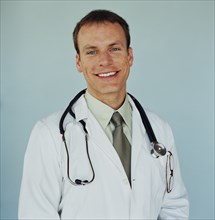 Portrait of male doctor with stethoscope