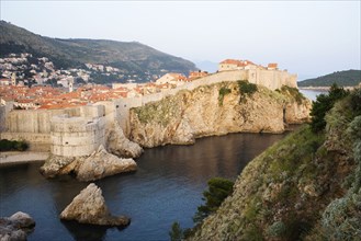 Croatia, Dubrovnik, Old town on rock