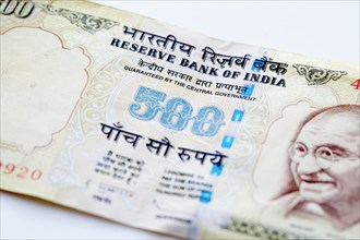 Studio shot of Indian banknote