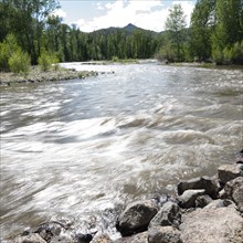 Spring runoff on Big Wood River