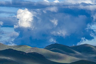 Clouds over foothills