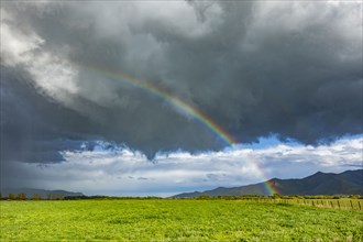 Rainbow in rural area