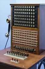 Antique wooden switchboard