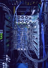 Network cables in server room