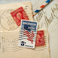 Old envelopes with stamps